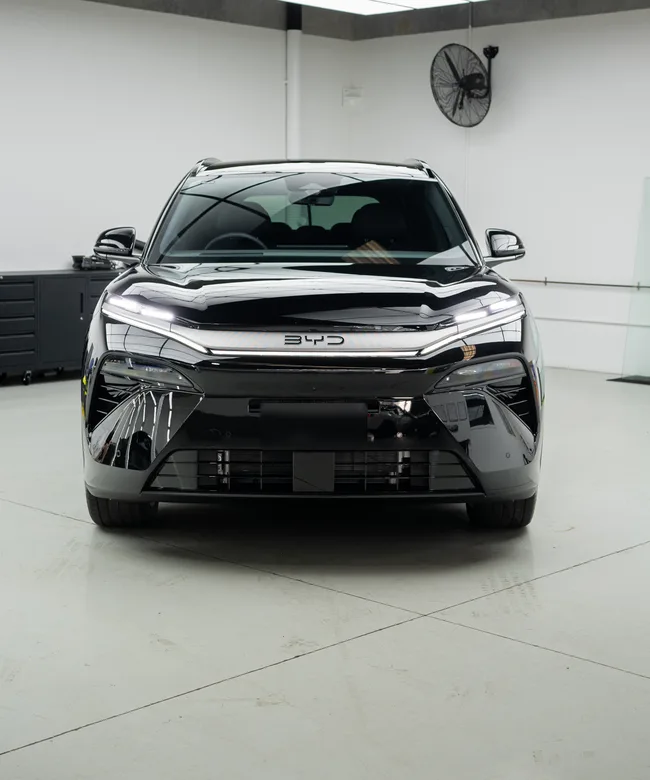Black BYD Sealion EV in the Deluxe Detail studio