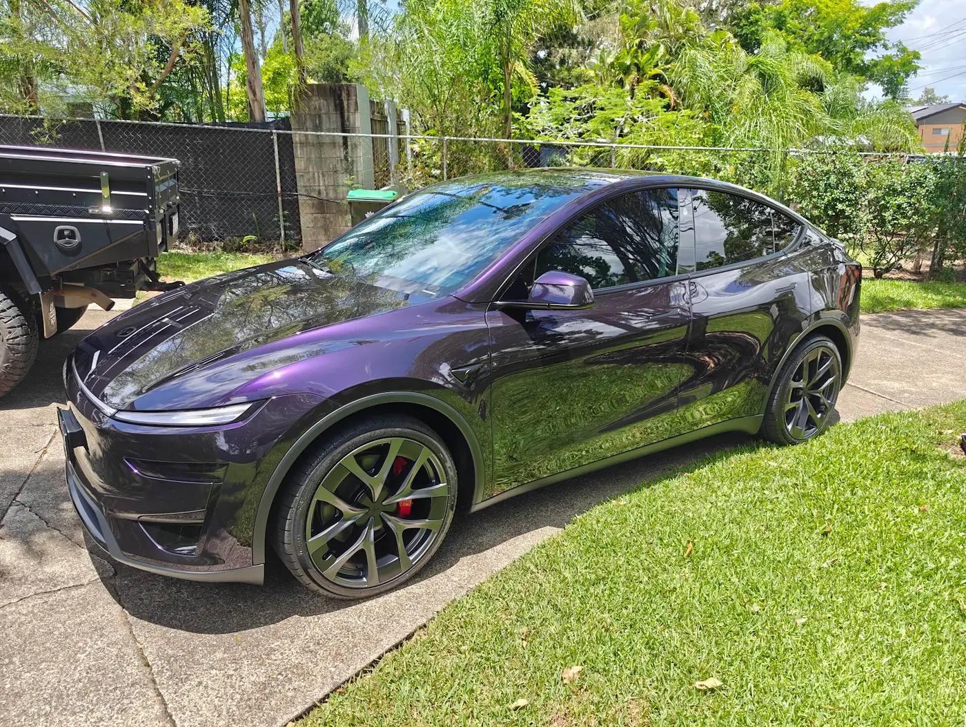 Lucas's Tesla Model Y finished with tint, paint protection film and ceramic coating by Deluxe Detail Brisbane