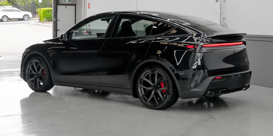 Black Tesla Model Y protected at Deluxe Detail