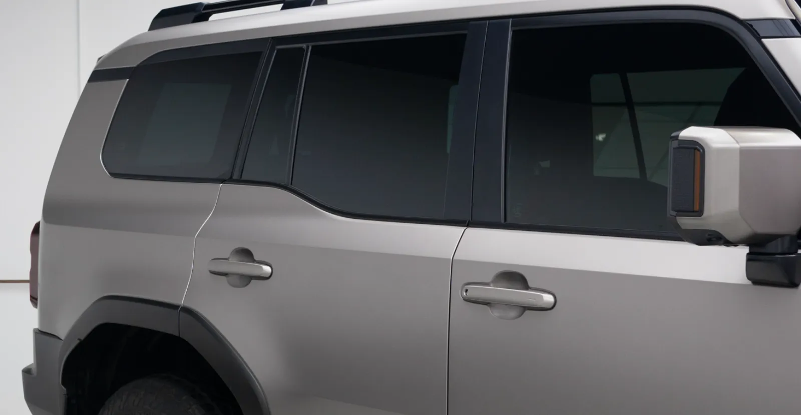 Ceramic tinted windows on a silver LandCruiser in the Deluxe Detail studio